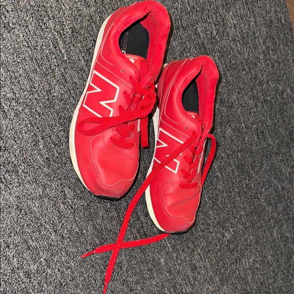 Beautiful Red Leather New Balance Sneakers || Classic 574